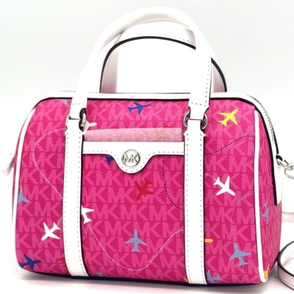 Michael Kors Small Travel Duffle Xbody Bag Dragon Fruit Multi